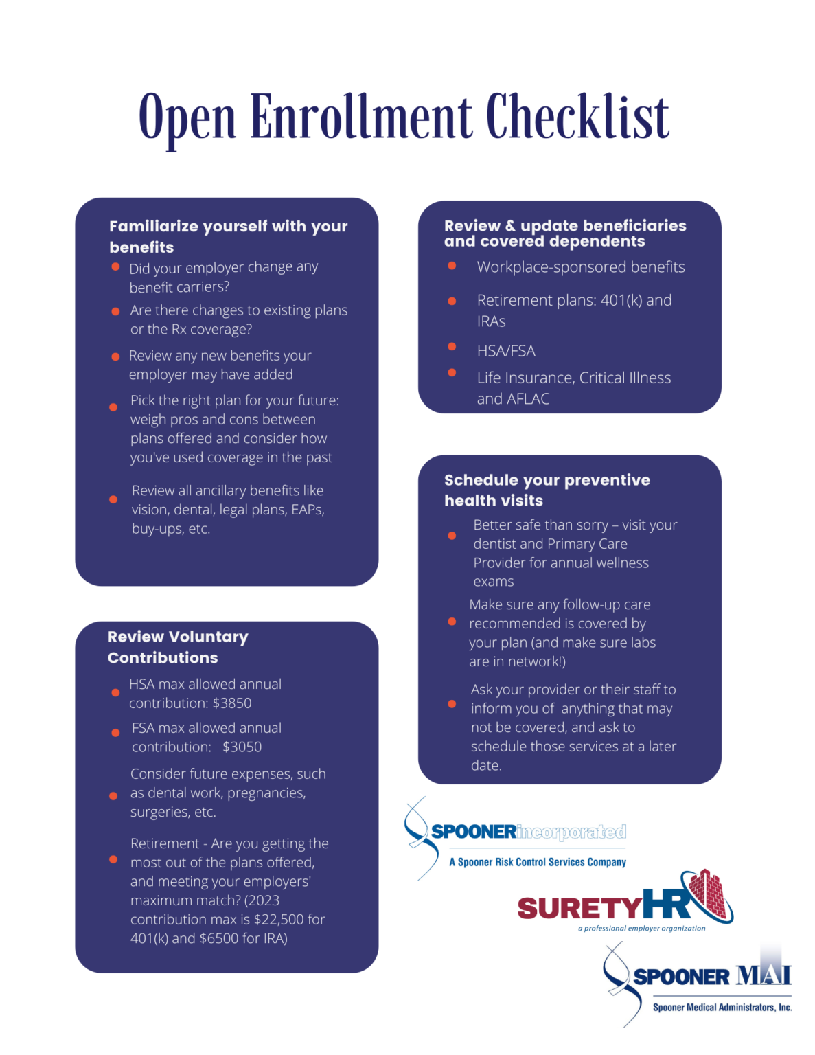 Employee Benefit Checklist Suretyhr